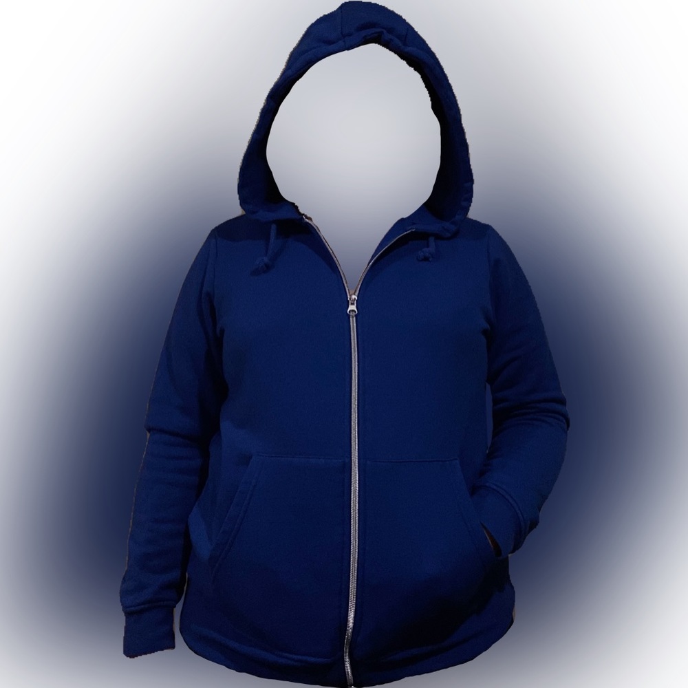 Blue zip-up